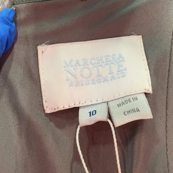 Marchesa Notte Floral Gauzy Dress - Picture 7 of 8